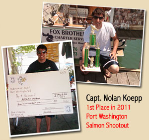 Captain Nolan Koepp - 2011 1st Place Port Washington Salmon Shootout