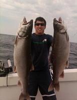 2 huge lake trout